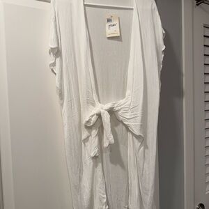 Elan White Cover-Up with Tie Detail